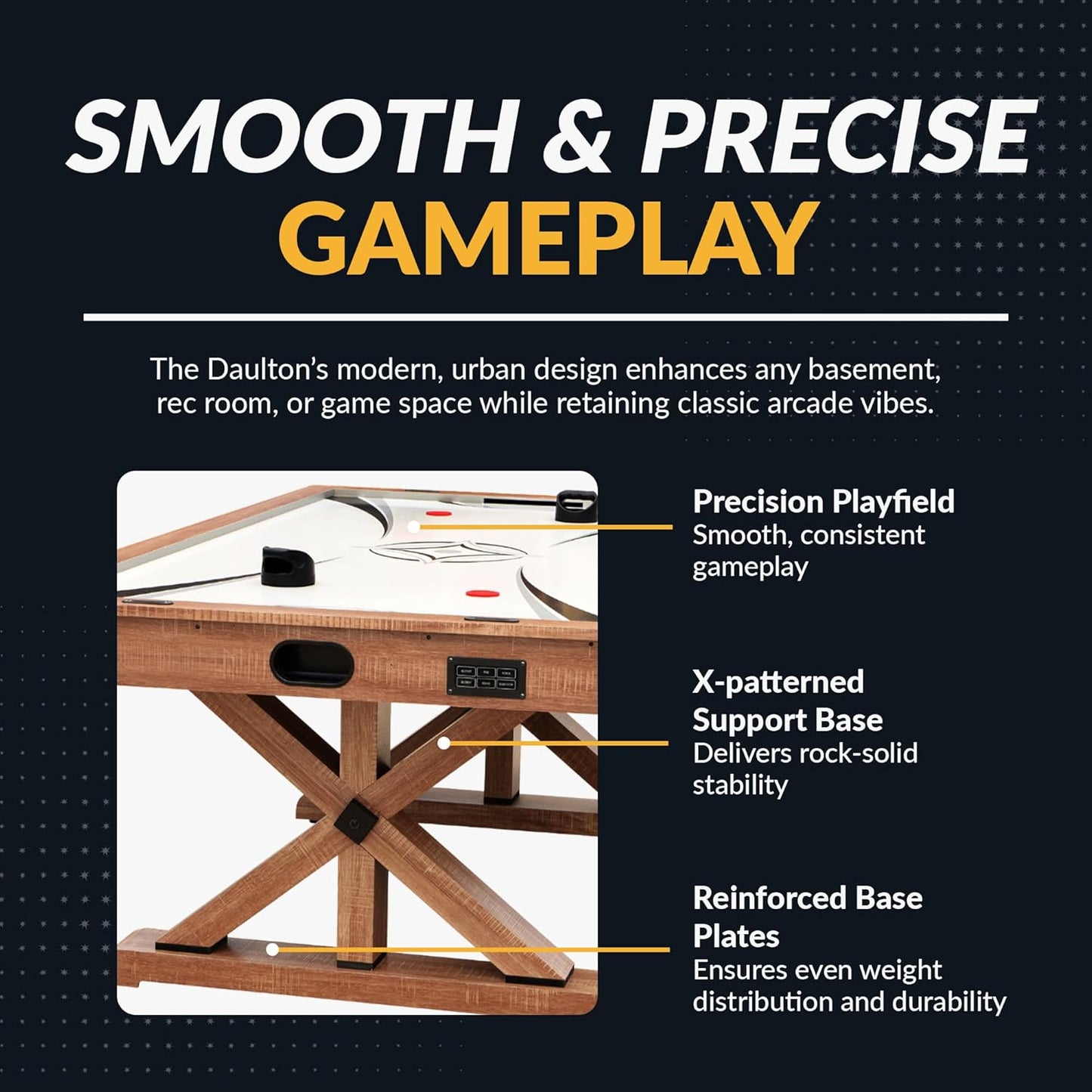 Hathaway 84" Air Hockey Table – Oak