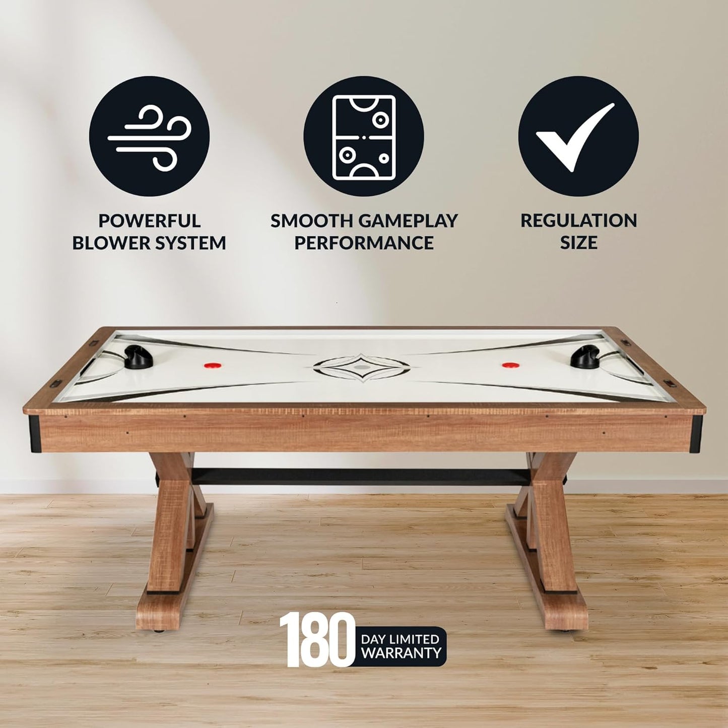 Hathaway 84" Air Hockey Table – Oak