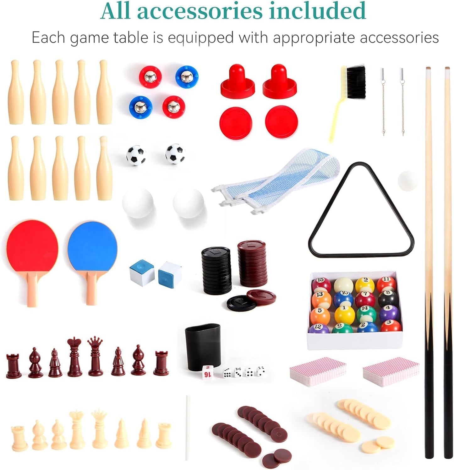 12-in-1 Wooden Multi Game Table