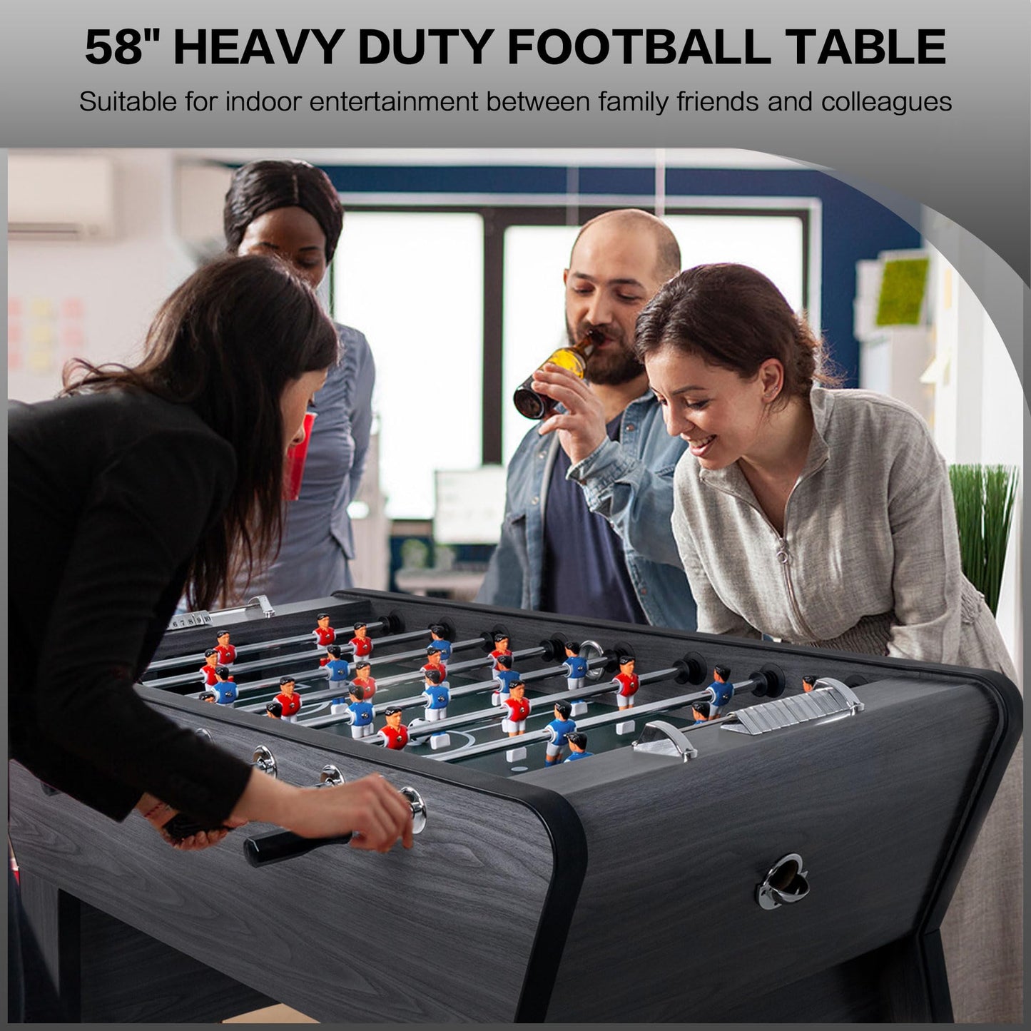 58" Foosball Table – Indoor Soccer Game