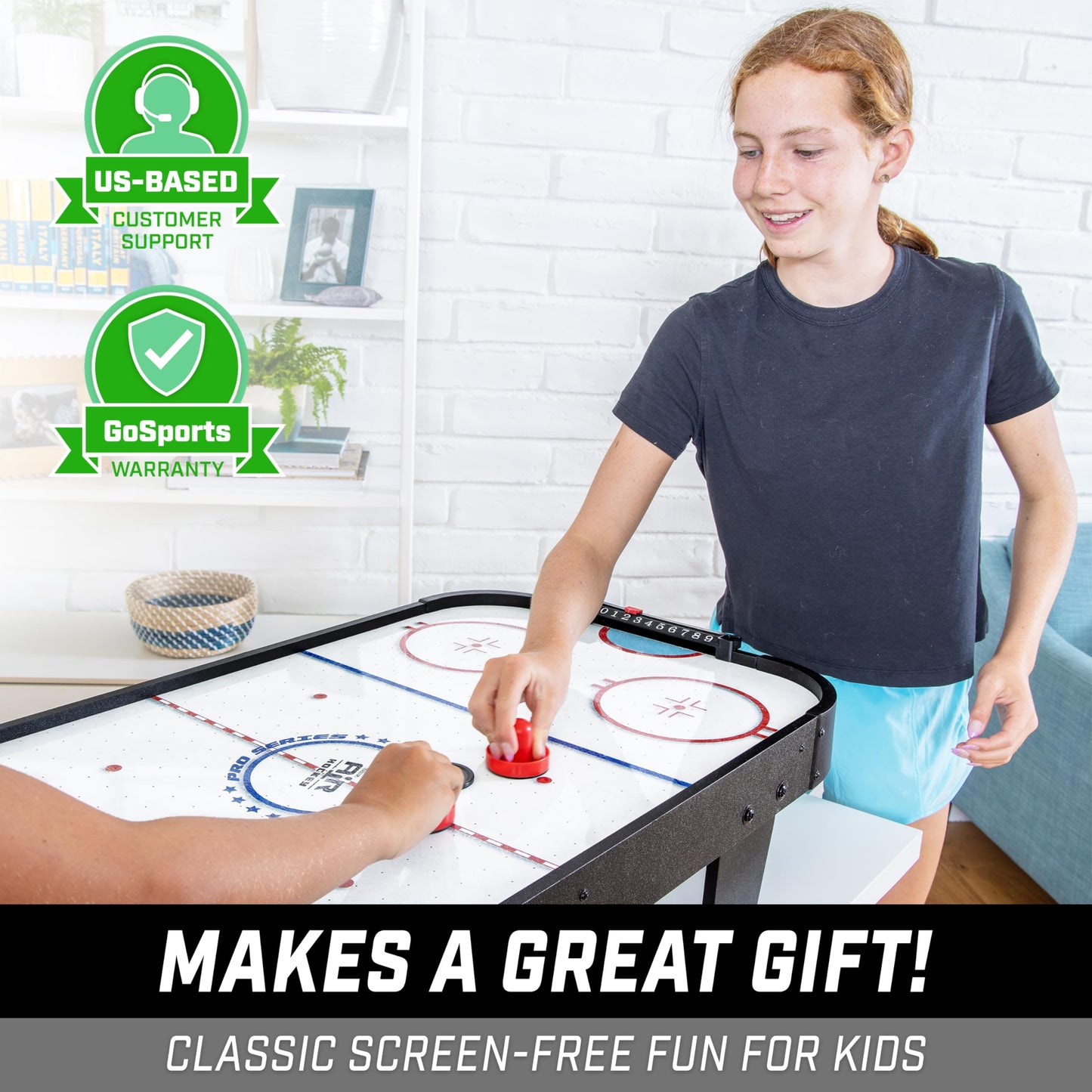 GoSports 40" Tabletop Air Hockey – AC Powered