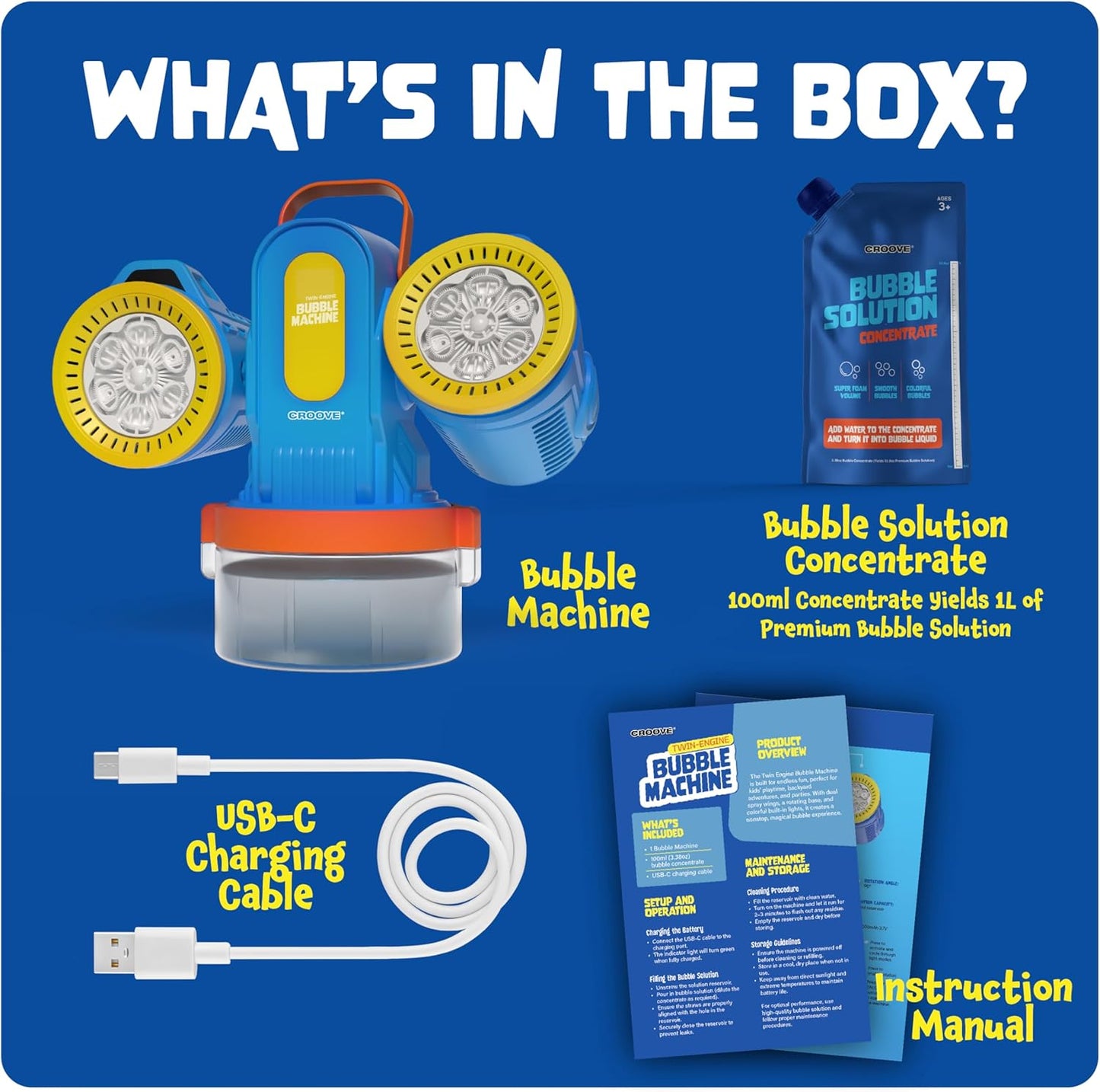 Bubble Machine for Kids – Rechargeable