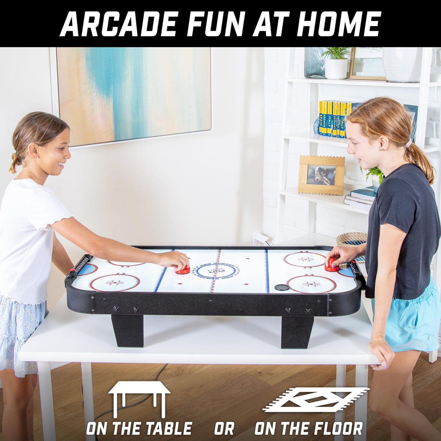 GoSports 40" Tabletop Air Hockey – AC Powered