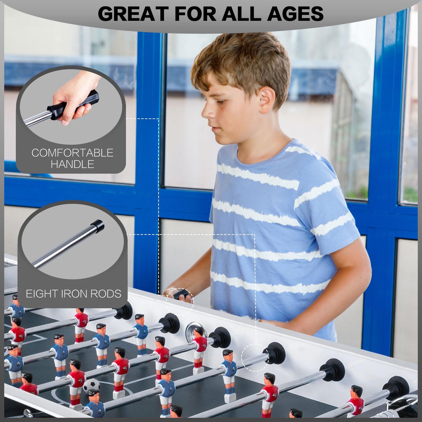 58" Foosball Table – Indoor Soccer Game