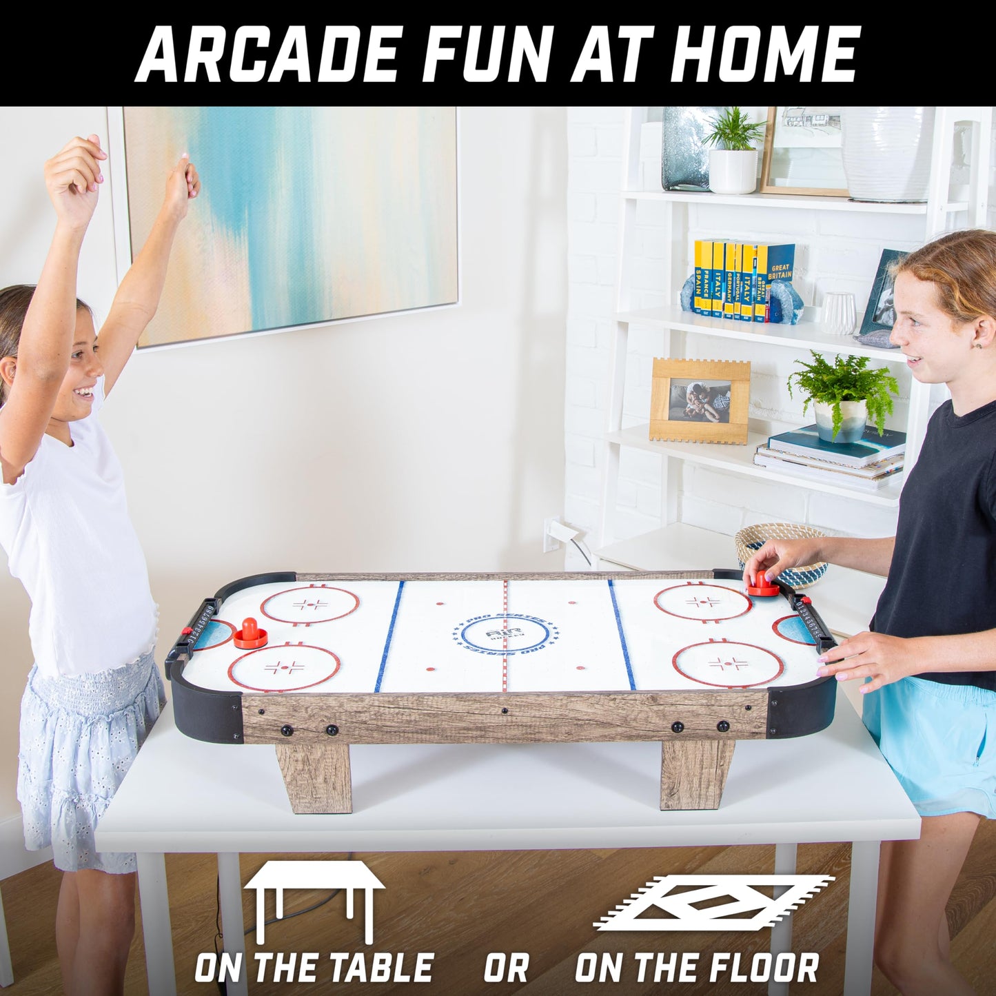 GoSports 40" Tabletop Air Hockey – AC Powered