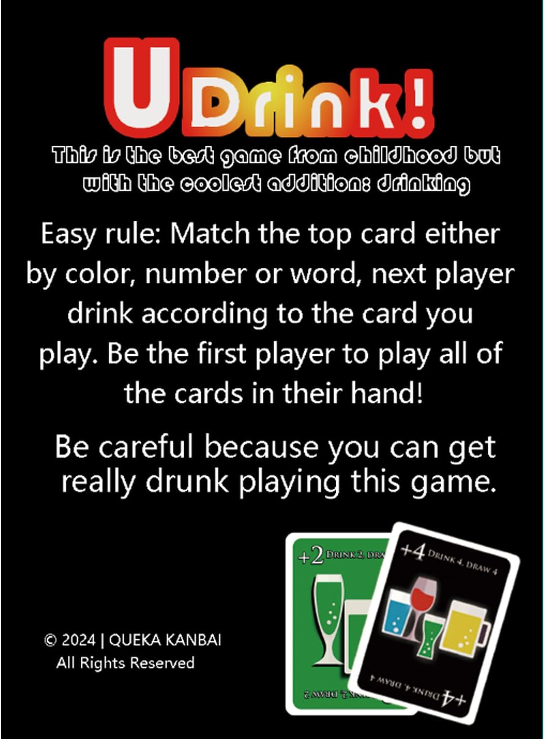 UDRINK! Drinking Game Cards – 2024