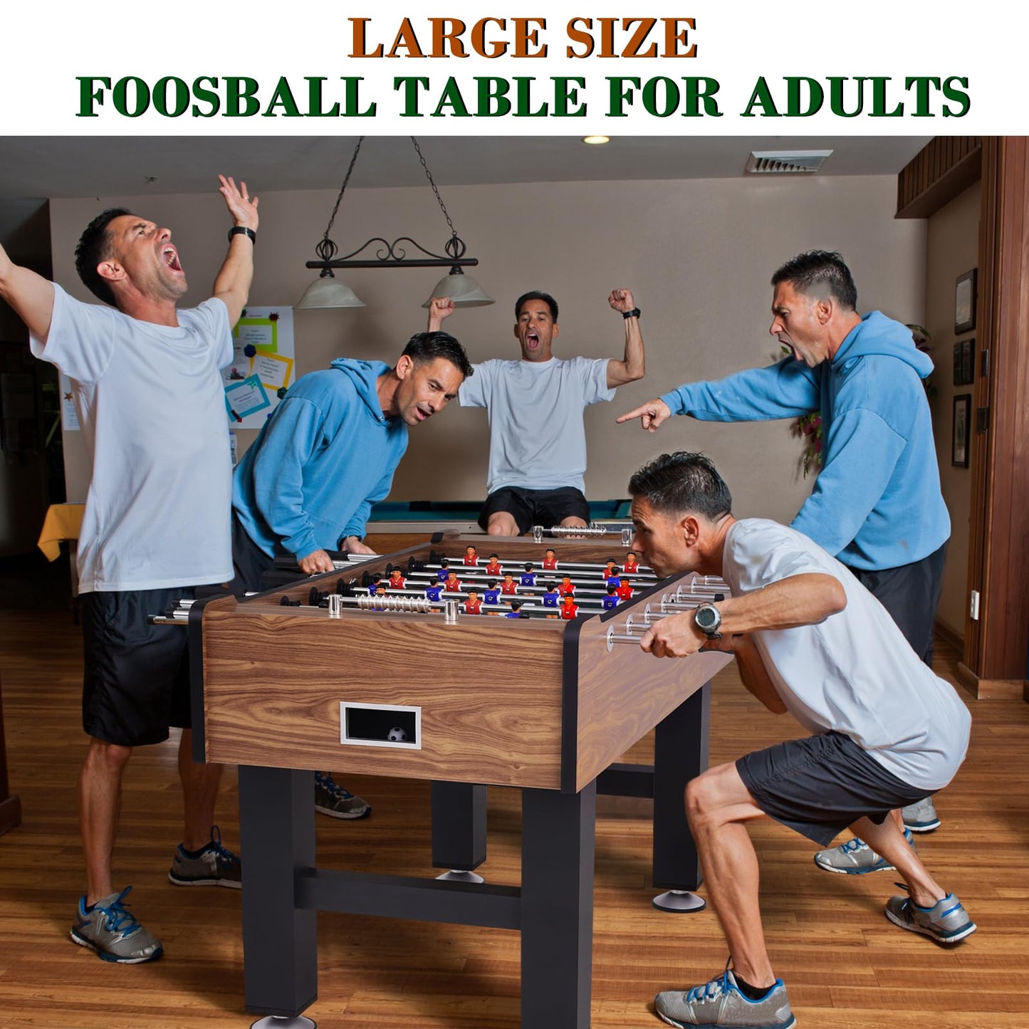 Full-Size Foosball Table with 2 Balls