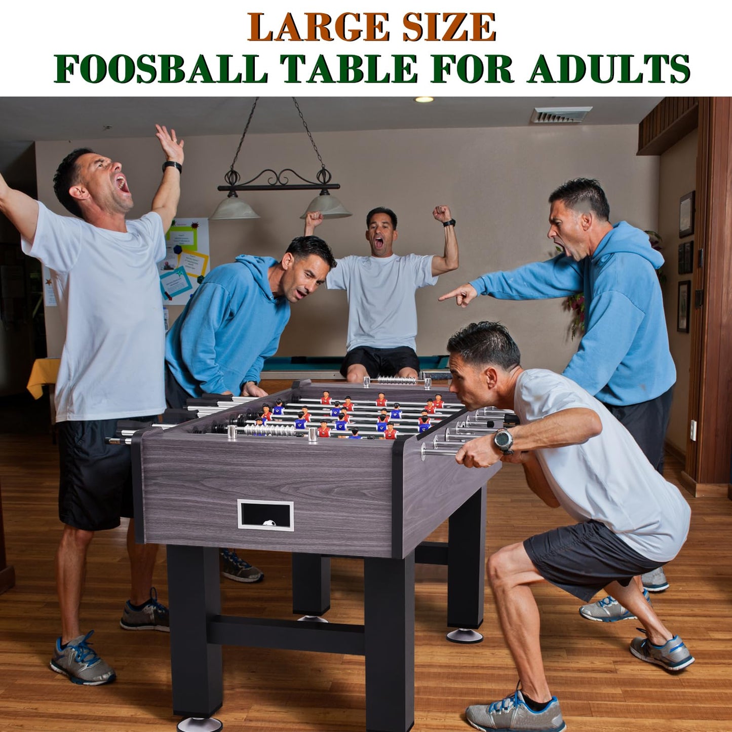 Full-Size Foosball Table with 2 Balls