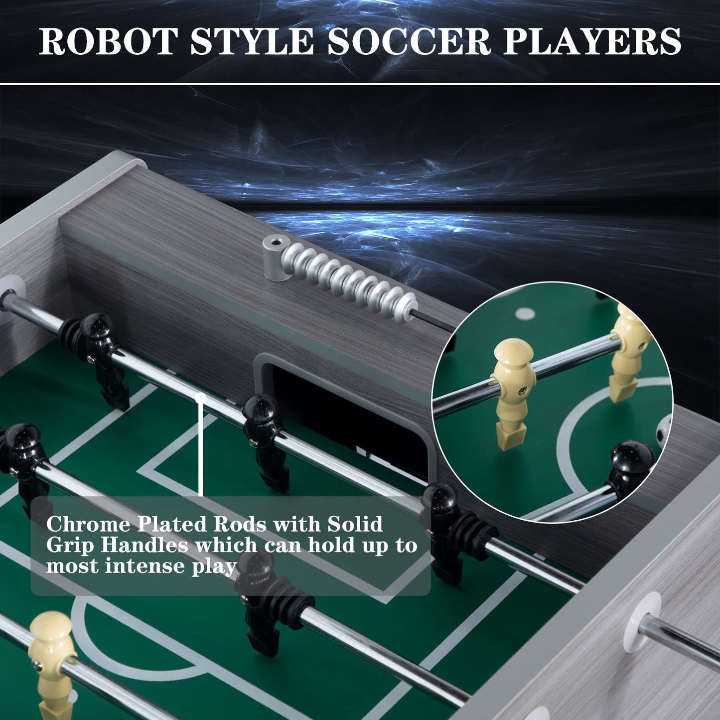Full-Size Foosball Table with 2 Balls