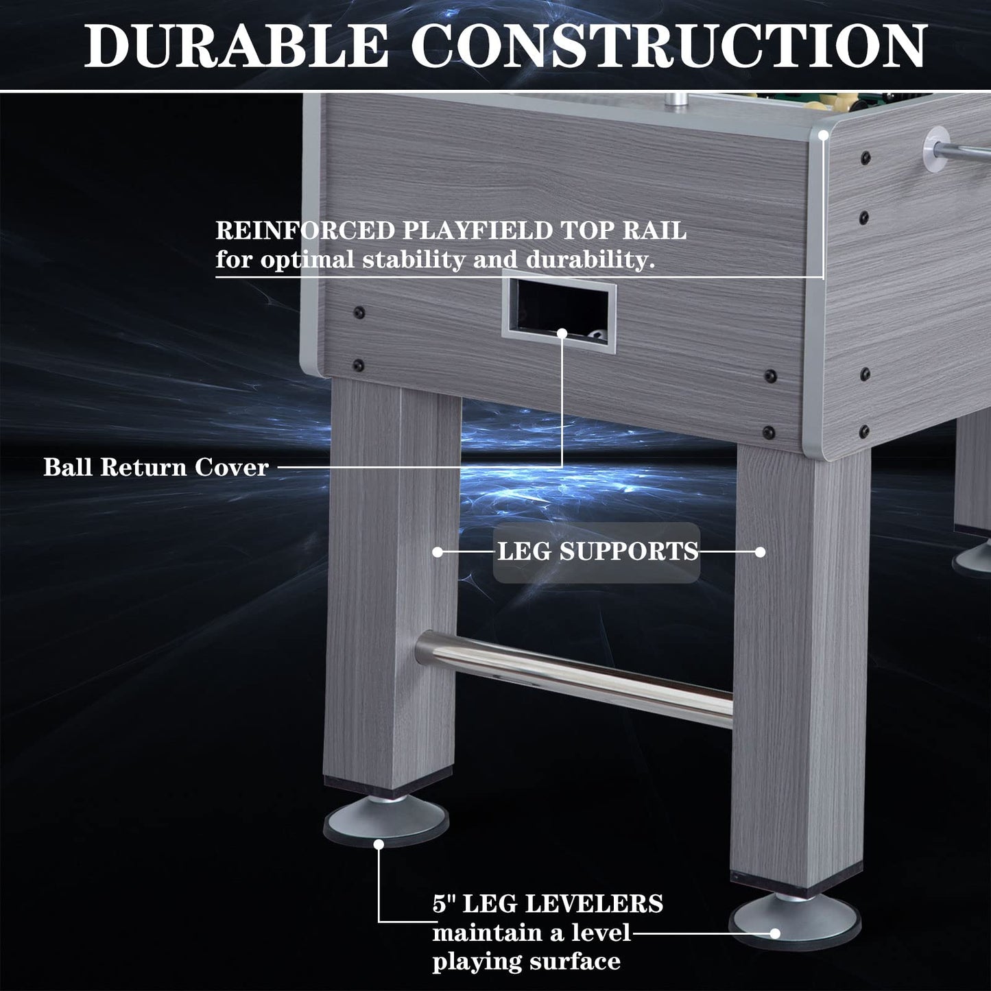 Full-Size Foosball Table with 2 Balls