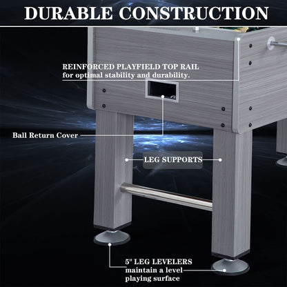 Full-Size Foosball Table with 2 Balls