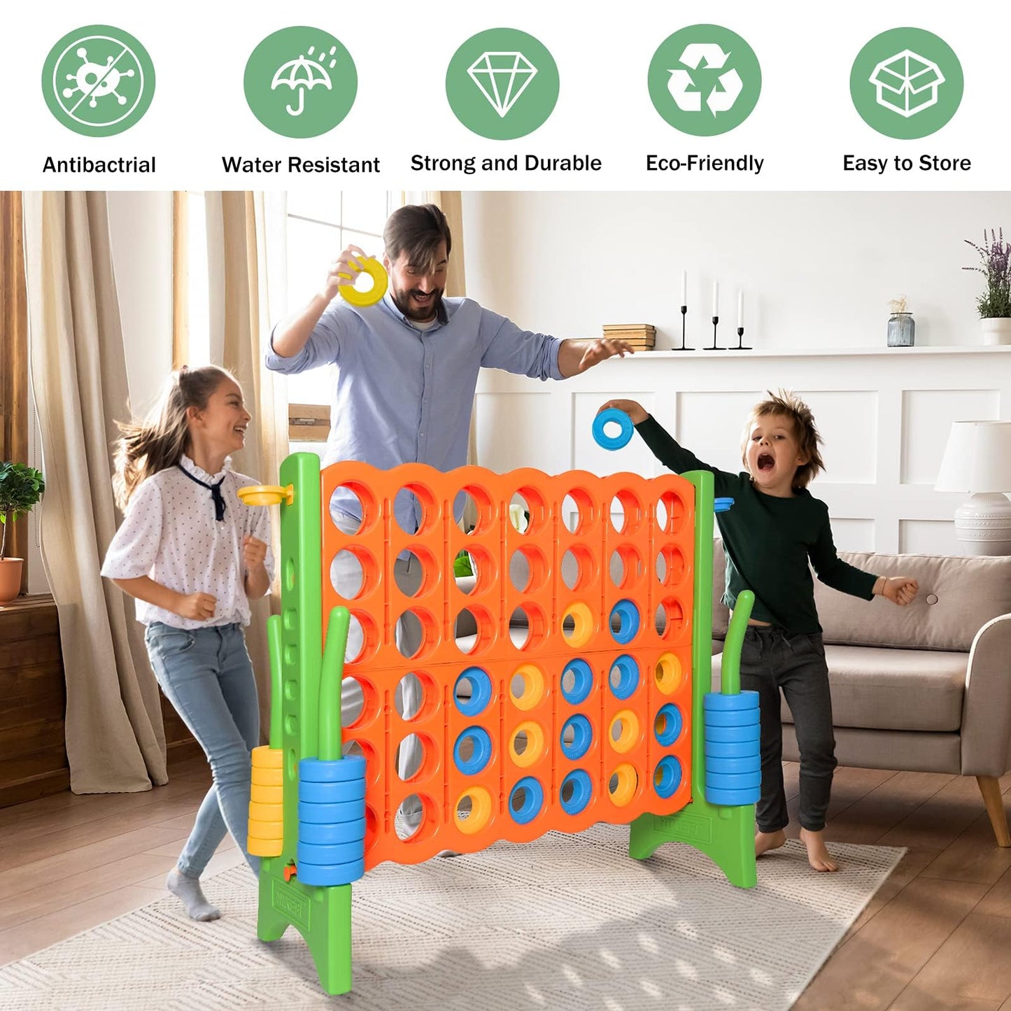 Jumbo 4-in-Row Game Set – 42 Rings