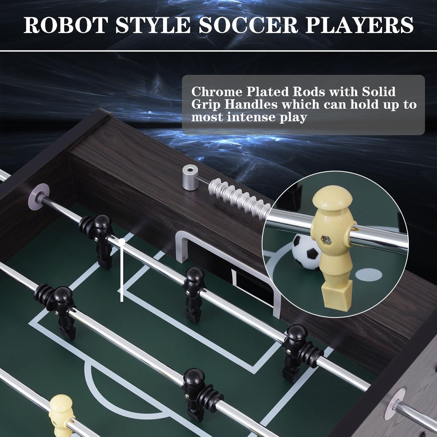 Full-Size Foosball Table with 2 Balls