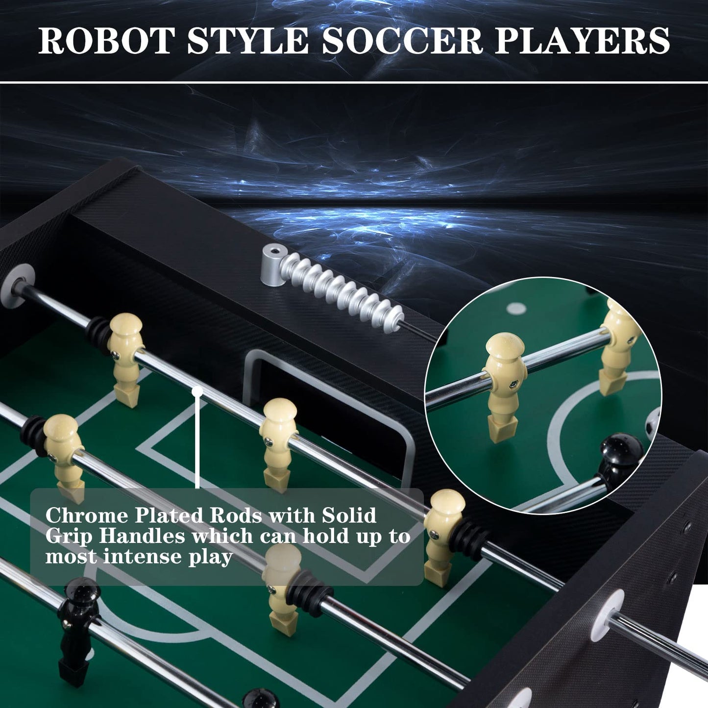Full-Size Foosball Table with 2 Balls