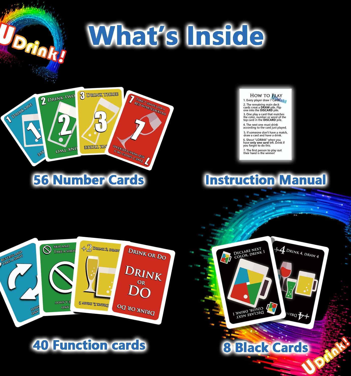UDRINK! Drinking Game Cards – 2024