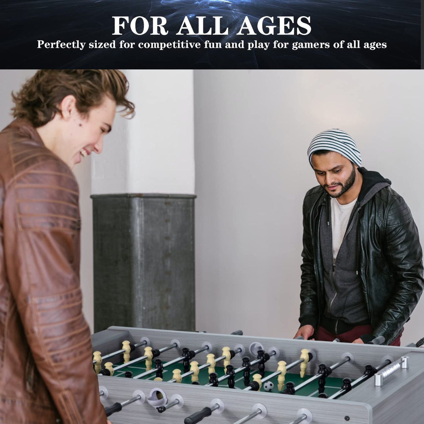 Full-Size Foosball Table with 2 Balls