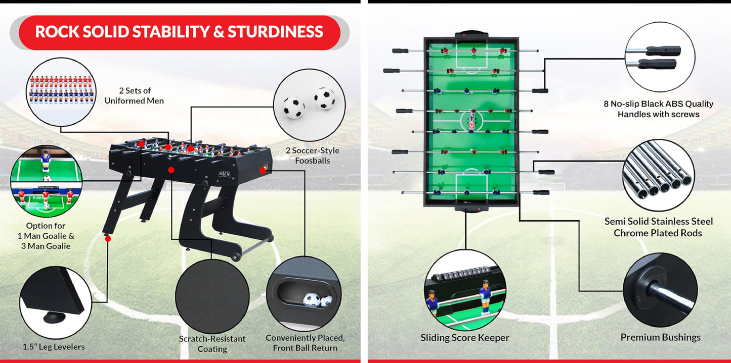 KICK Monarch 48" in Folding Foosball Table