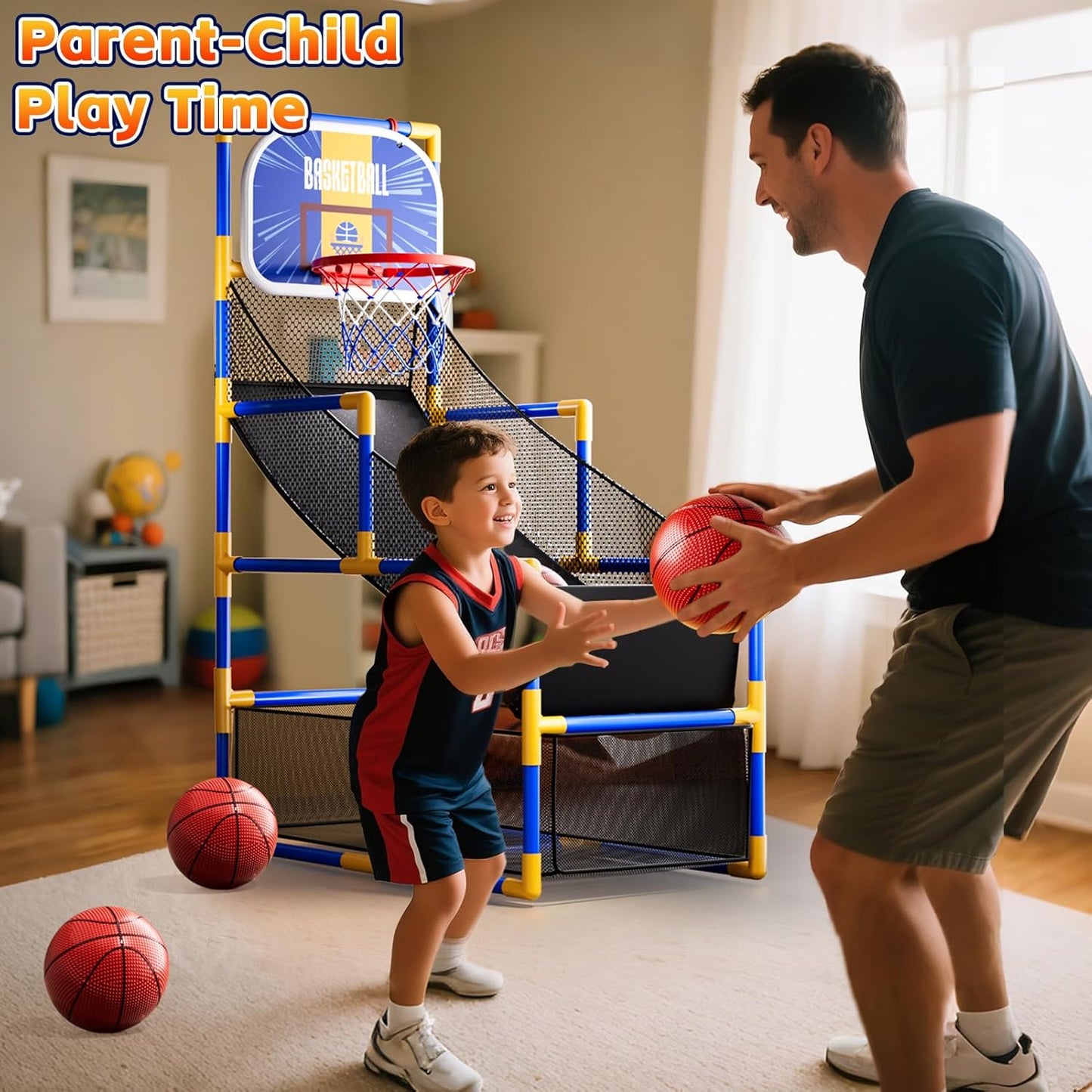 Kids Basketball Game Set – 4 Balls