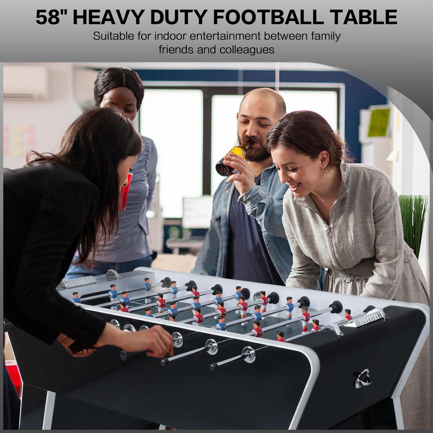 58" Foosball Table – Indoor Soccer Game