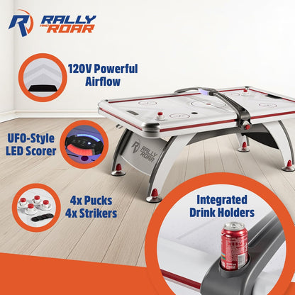 Air Hockey 84 Inch Table with LED Scorer, Indoor Arcade Game