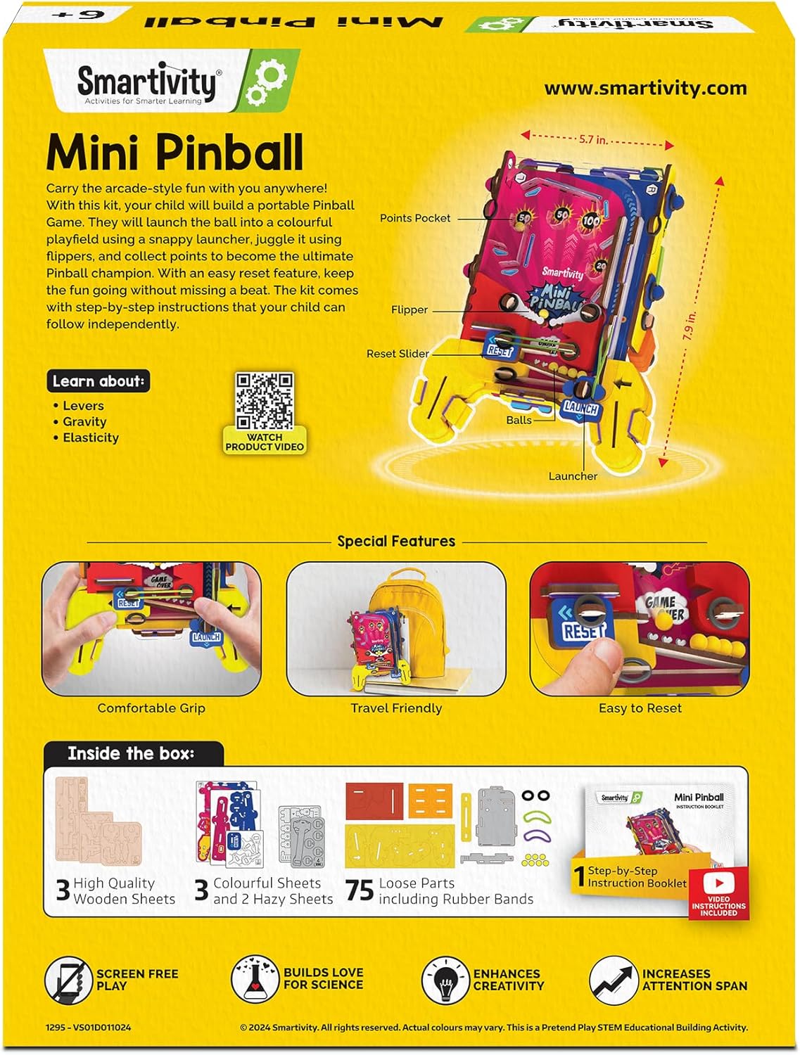 Smartivity DIY Pocket Pinball for Kids 6-12