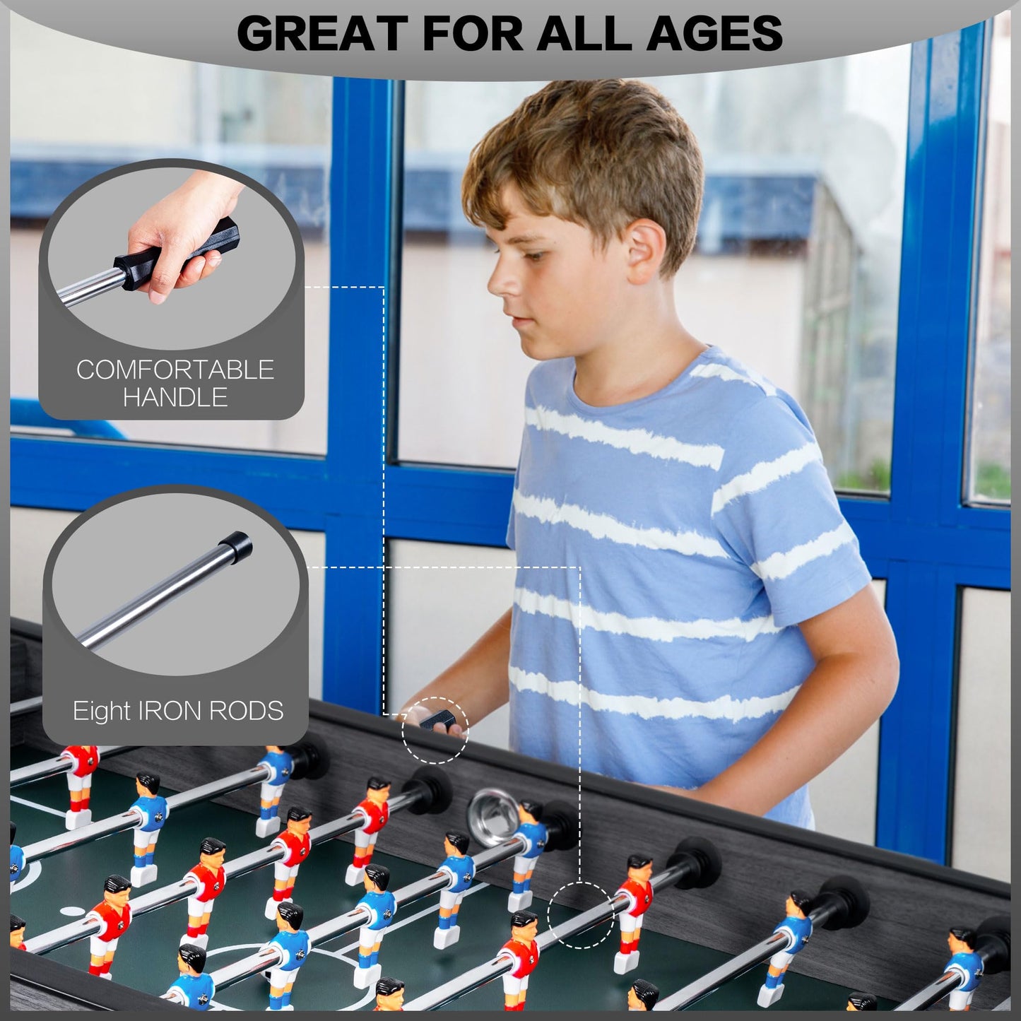58" Foosball Table – Indoor Soccer Game